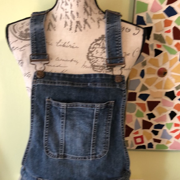 Denim Overall Shorts - Picture 3 of 11